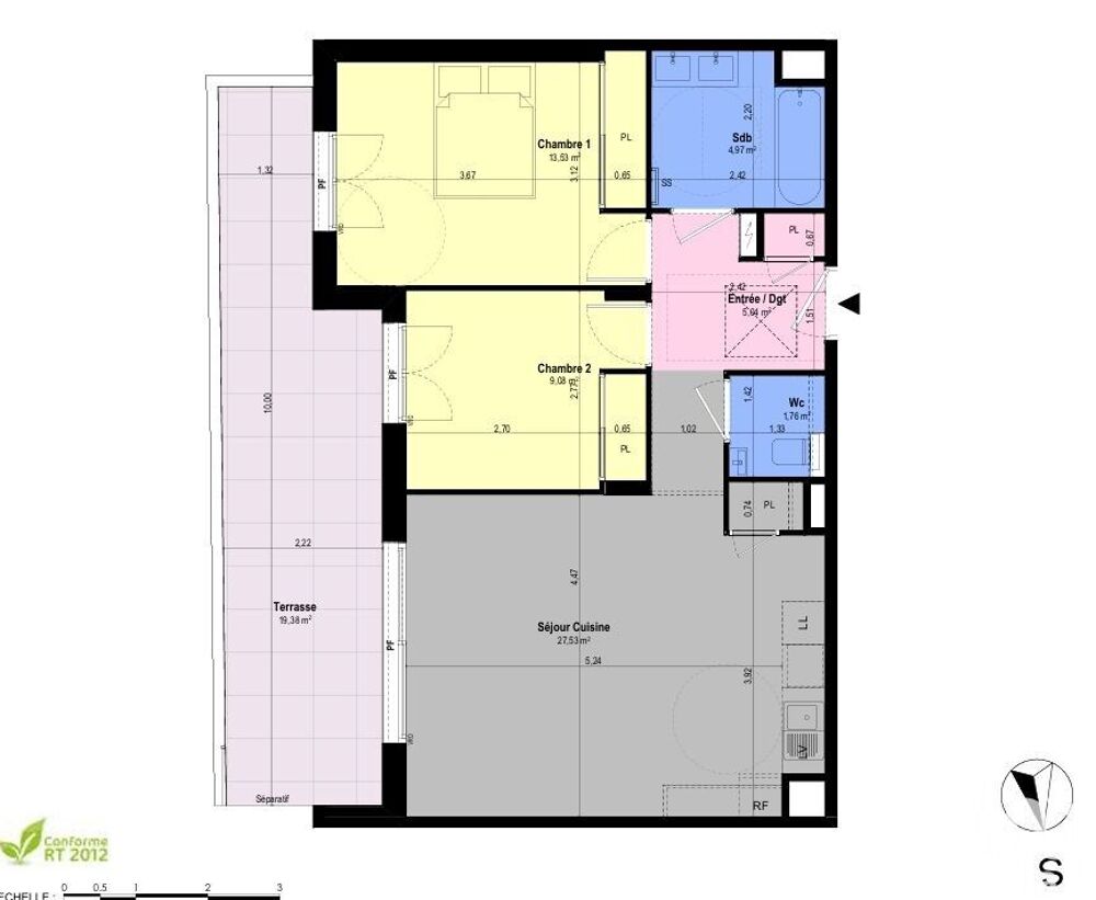 Vente Appartement 3 pièces