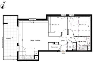  Appartement à vendre 3 pièces 65 m²