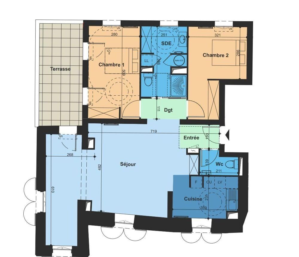 Vente Appartement 3 pièces