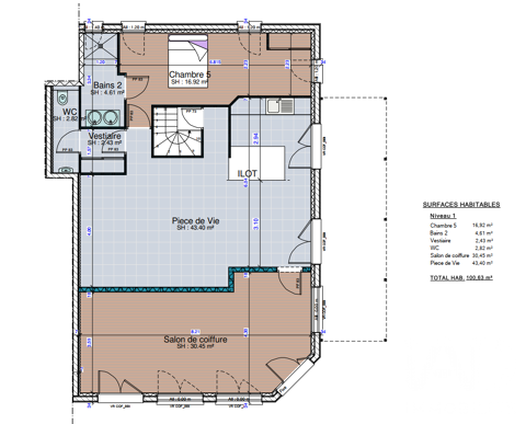   Vente Boutique/Local commercial 103 m&sup2; 