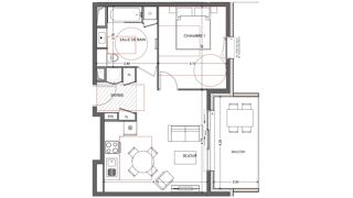  Appartement à vendre 2 pièces 44 m²