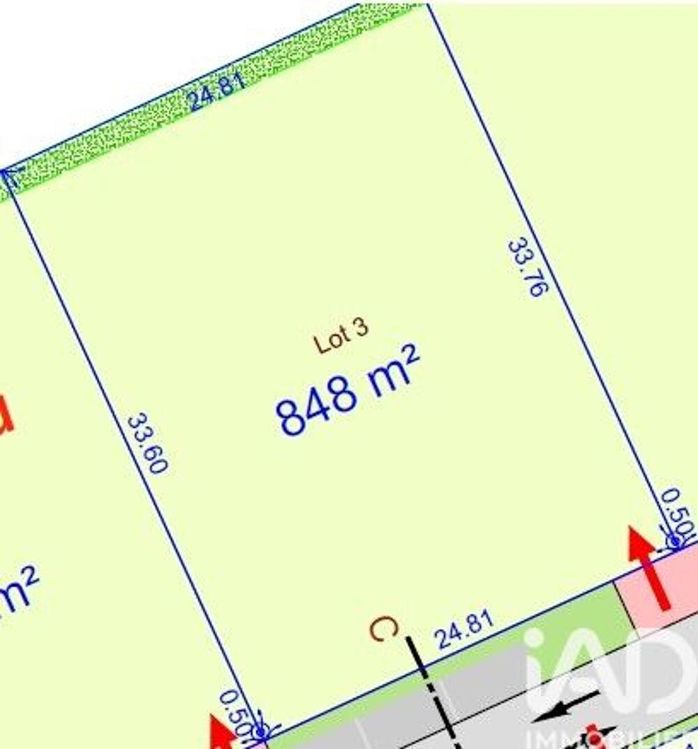 Vente Terrain Vente Terrain à bâtir 848 m&sup2; Montech