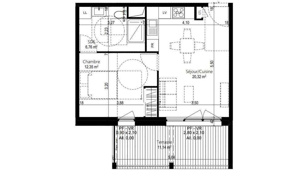 Vente Appartement 2 pièces