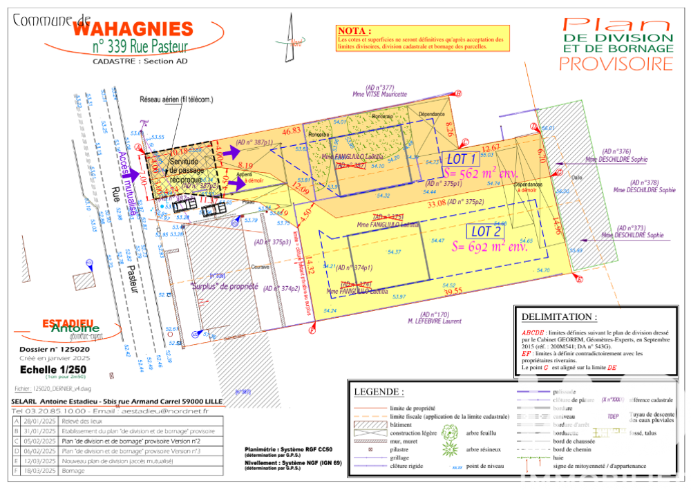 Vente Terrain Vente Terrain 562 m&sup2; Wahagnies