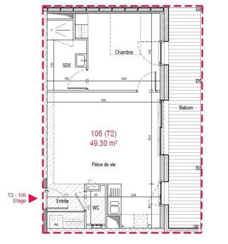  Appartement à vendre 2 pièces 49 m²