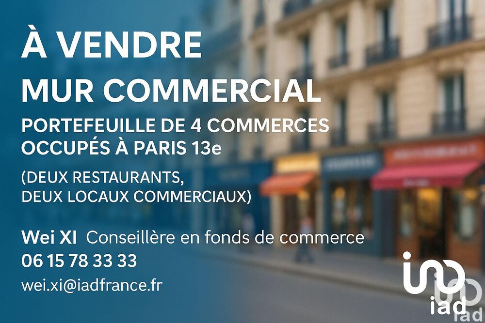   Vente Murs commerciaux 160 m&sup2; 