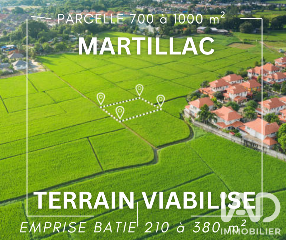 Vente Terrain Vente Terrain 1 037 m&sup2; Martillac