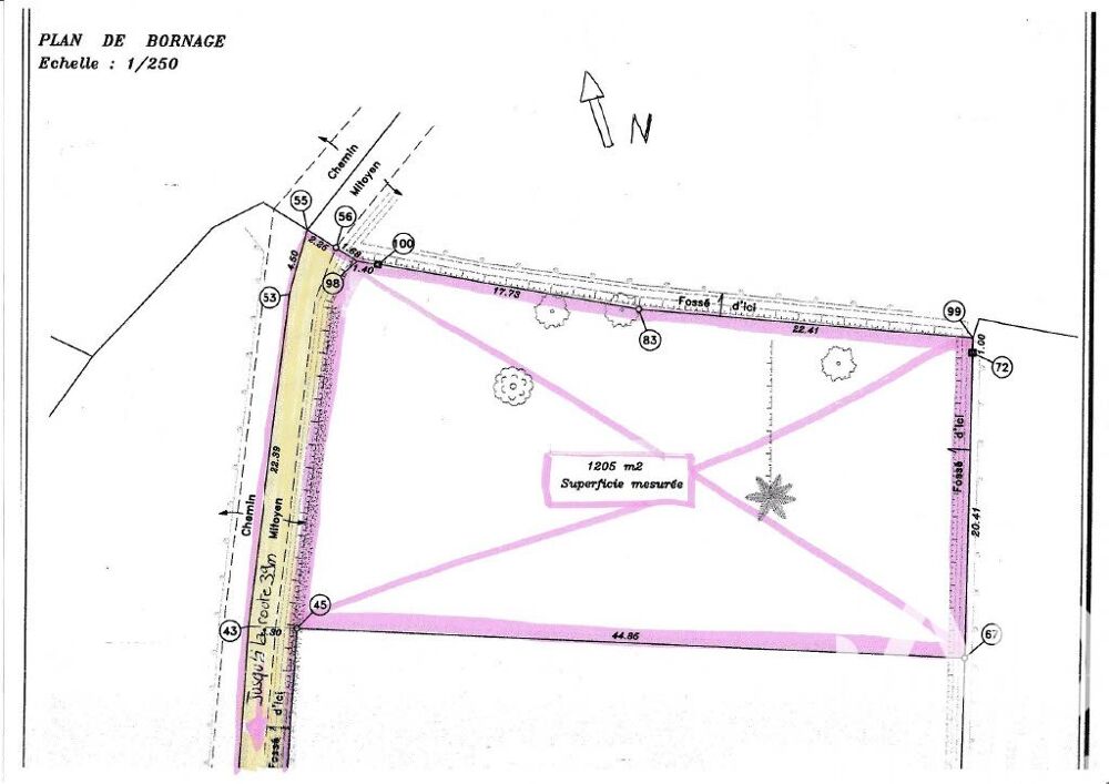 Vente Terrain Vente Terrain à bâtir 1 200 m&sup2; Changé
