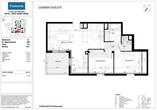 Appartement à vendre 3 pièces 60 m²