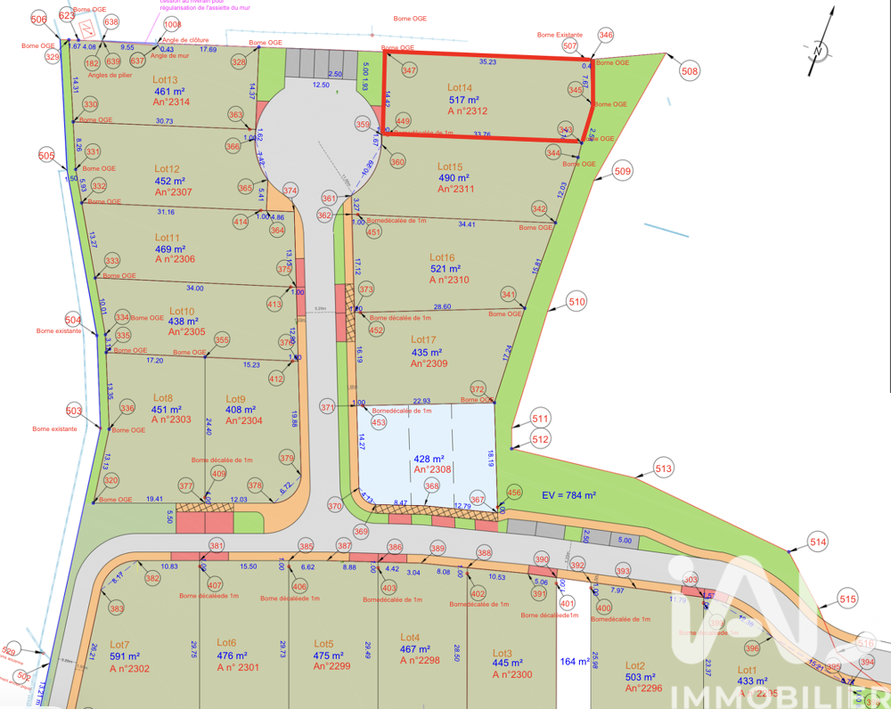 Vente Terrain Vente Terrain à bâtir 517 m&sup2; Saint-sauveur