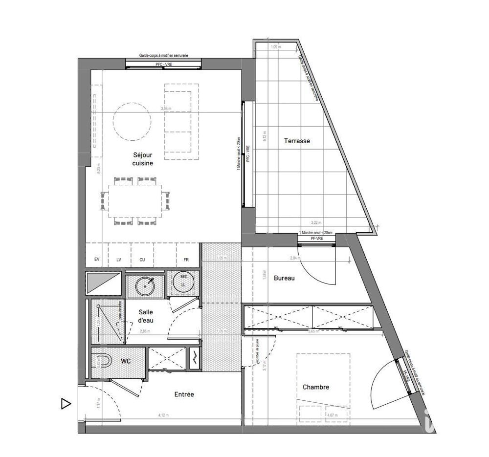 Vente Appartement 3 pièces