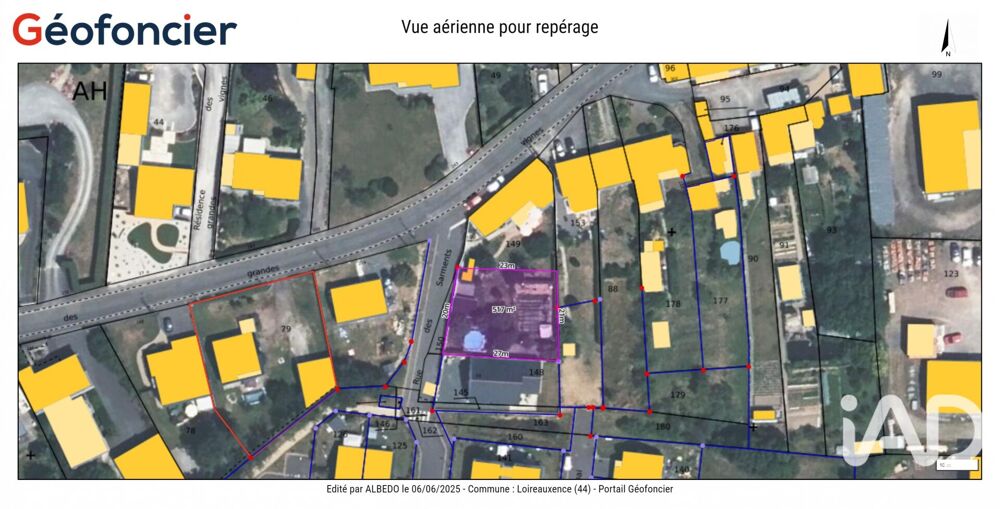 Vente Terrain Vente Terrain à bâtir 489 m&sup2; Loireauxence