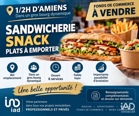 Vente Sandwicherie 50 m&sup2; 89600 80100 Abbeville