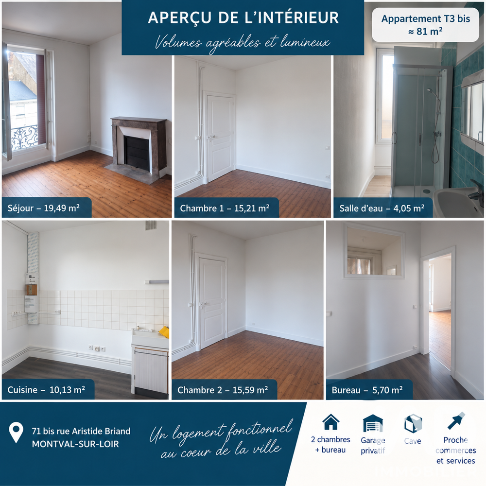 Location Appartement Location Appartement 3 pièces Montval-sur-loir