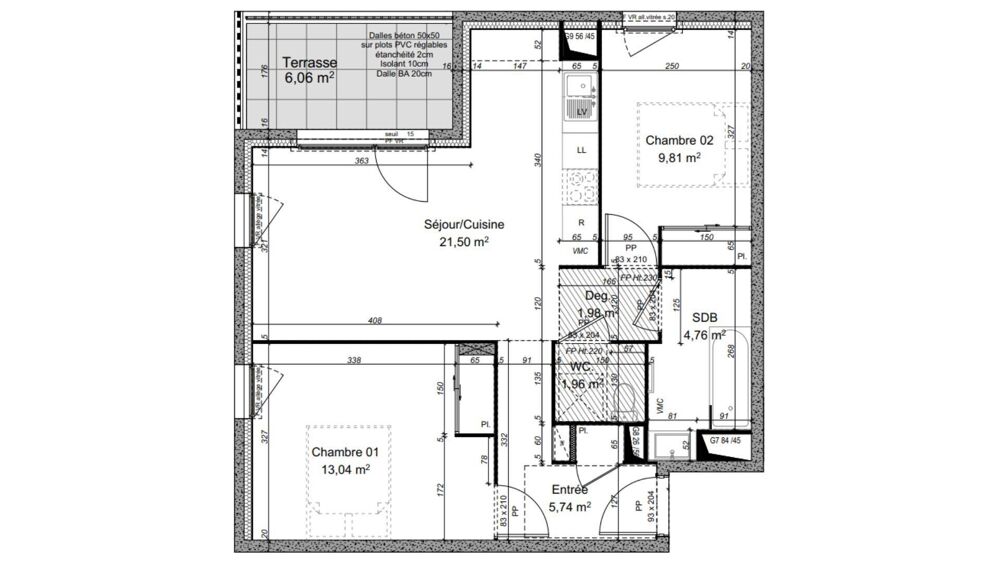 Vente Appartement 3 pièces