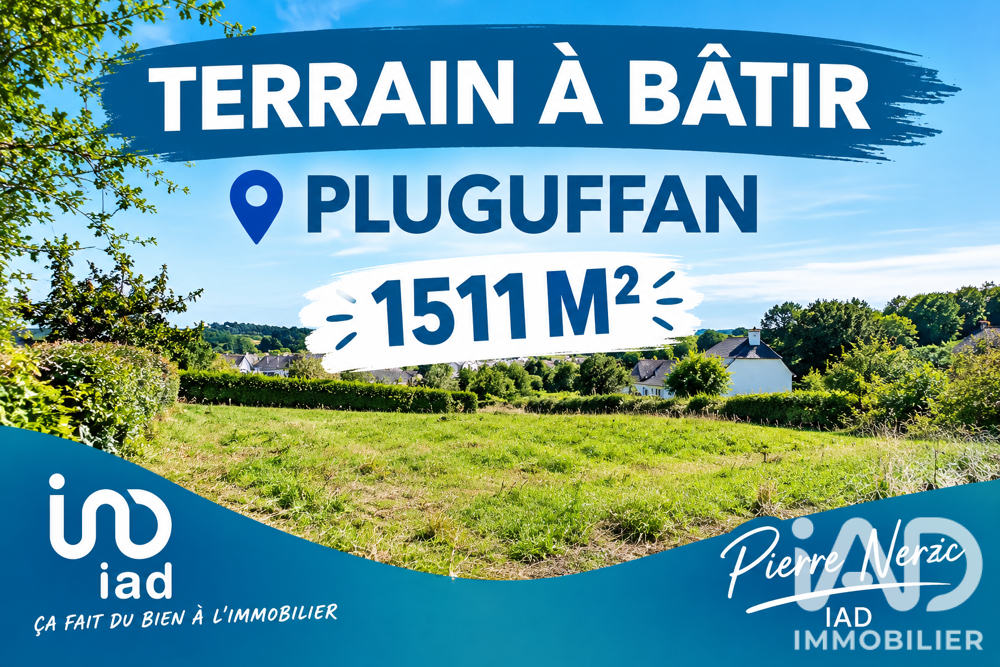 Vente Terrain Vente Terrain à bâtir 1 511 m&sup2; Pluguffan