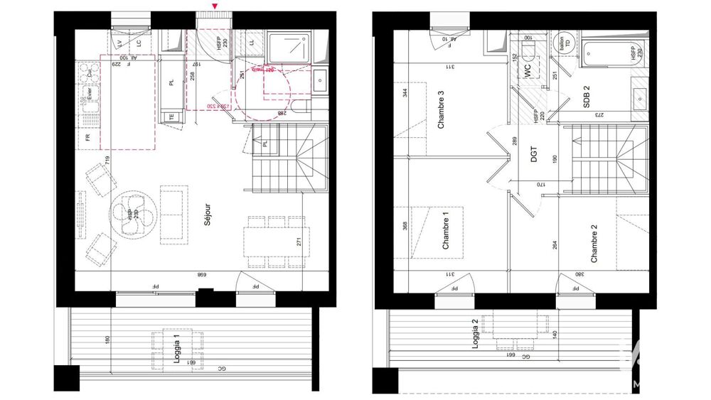Vente Duplex 4 pièces