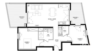  Appartement à vendre 3 pièces 71 m²