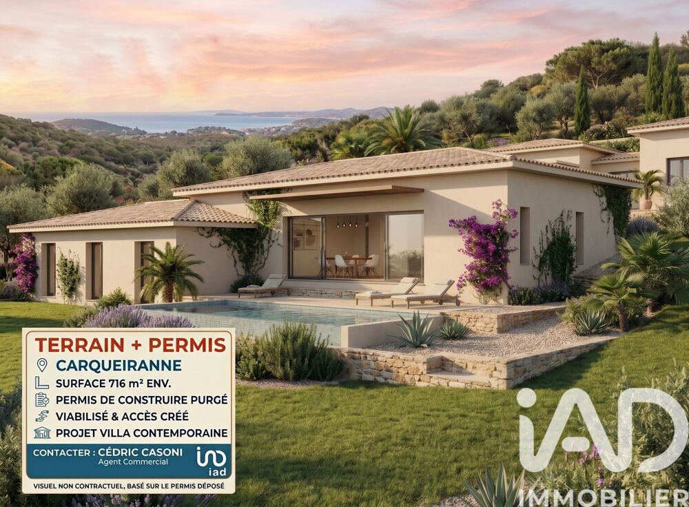 Vente Terrain Vente Terrain 716 m&sup2; Carqueiranne