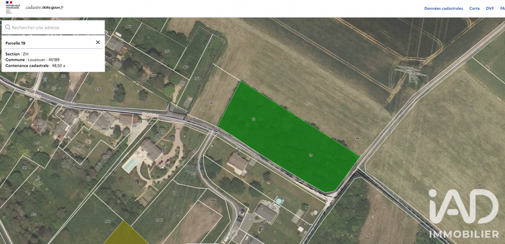 Vente Terrain Vente Terrain à bâtir 4 890 m&sup2; Louzouer