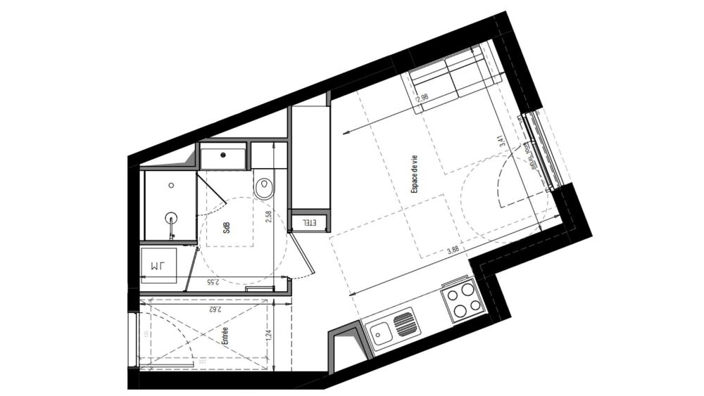 Vente Appartement 1 pièce
