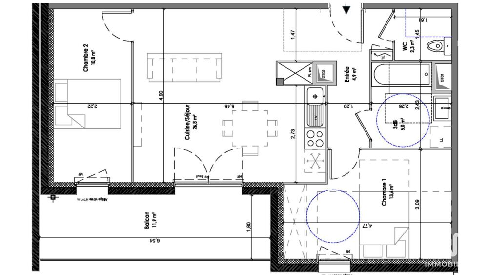 Vente Appartement 3 pièces