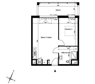  Appartement à vendre 2 pièces 44 m²