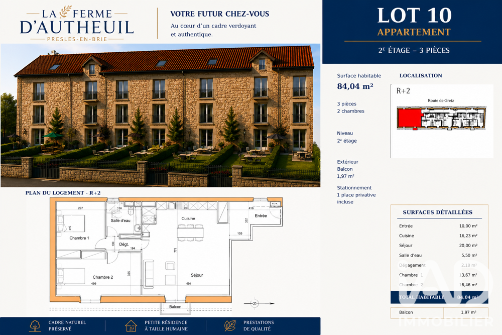 Vente Appartement 3 pièces