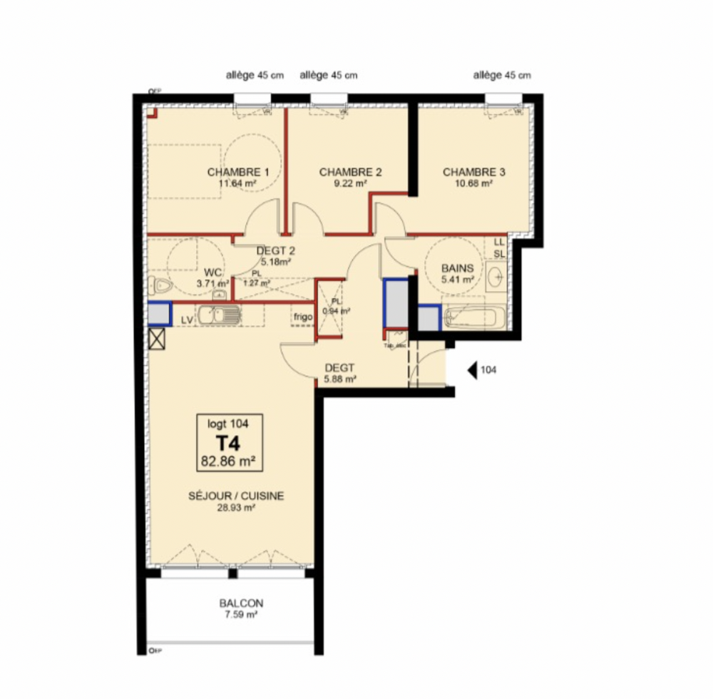 Vente Appartement Vente Appartement 4 pièces Anzin-saint-aubin