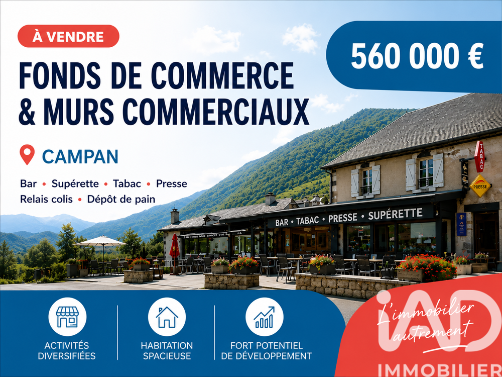   Vente Boutique/Local commercial 586 m&sup2; 