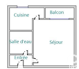  Appartement � vendre 1 pi�ce 32 m�