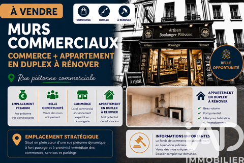 Vente Boutique/Local commercial 180 m&sup2; 75800 76210 Bolbec