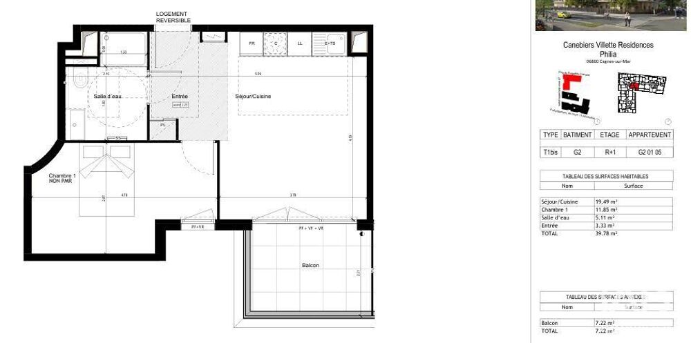 Vente Appartement 1 pièce