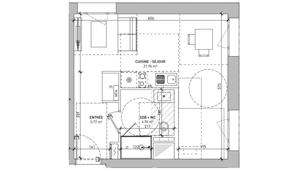Vente Appartement 1 pièce