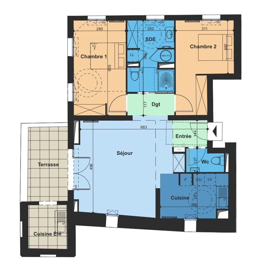 Vente Appartement 3 pièces