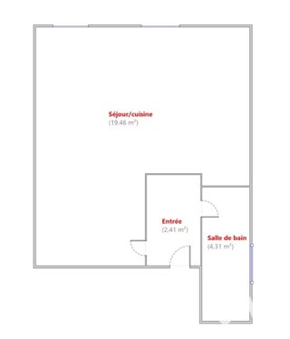 Appartement � louer 1 pi�ce 26 m�