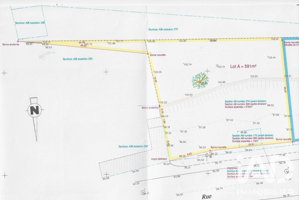 Vente Terrain Vente Terrain à bâtir 608 m&sup2; Saint-denis-lanneray