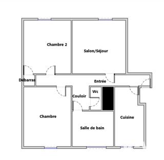  Appartement à vendre 3 pièces 52 m²