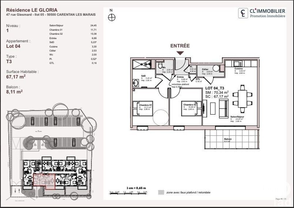 Vente Appartement 3 pièces