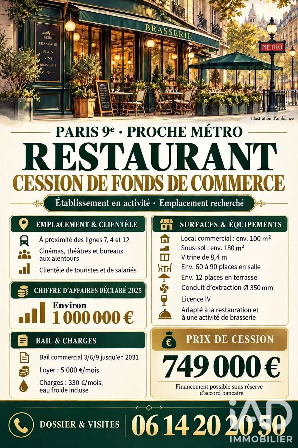   Vente Restaurant 280 m&sup2; 