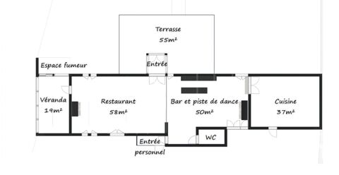   Vente Restaurant 180 m&sup2; 