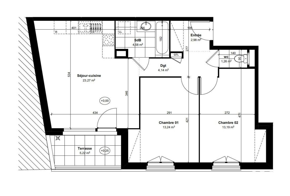 Vente Appartement 3 pièces