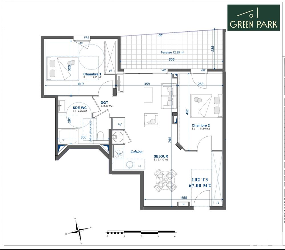 Vente Appartement 3 pièces