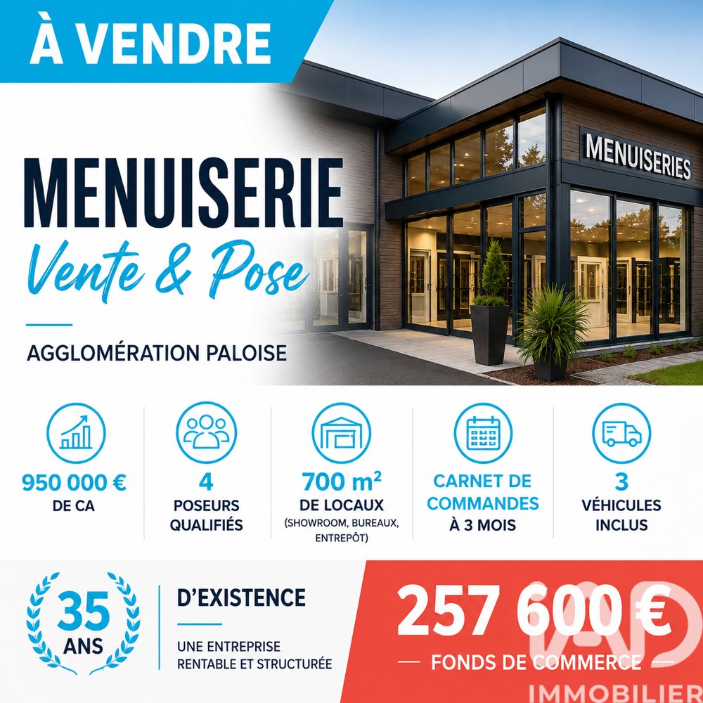   Vente Charpente, Menuiserie 700 m&sup2; 