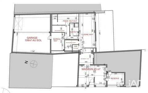 Vente Murs commerciaux 300 m&sup2; 129000 54310 Homécourt