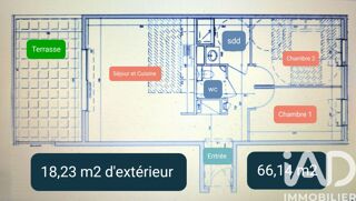  Appartement à vendre 3 pièces 66 m²