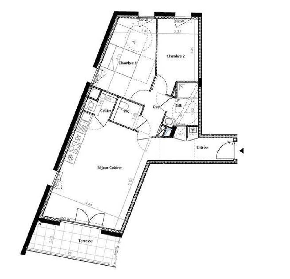 Vente Appartement 3 pièces