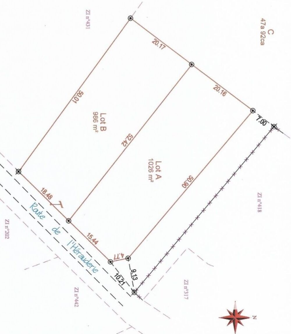 Vente Terrain Vente Terrain à bâtir 1 026 m&sup2; Lencloître