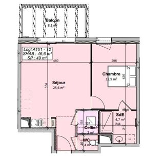  Appartement à vendre 2 pièces 47 m²