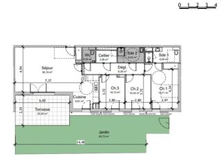  Appartement à vendre 4 pièces 106 m²